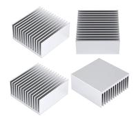 4 disipadores de calor de aluminio de 50 mm de 50 x 50 x 20 mm para refrigeración de chipset LED de CPU GPU, disipadores de calor para amplificador de enrutador, módulo de placa Peltier, radiador de