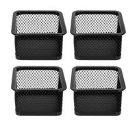 4 dispensadores de clips de papel de escritorio, apilables, organizador de pines de metal, caja de almacenamiento para carpetas, clips de papel, alfileres, almacenamiento en casa y oficina