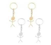 4 Divertidos Llaveros De Villano, Coles Simples E Interesantes, Llaveros Creativos, Adornos De Regalo Divertidos.