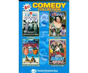 4 DVD Set Comedy Collection-3 Stooges, Road to Bali, Rescue From Gilligan's Island, At War With The Army