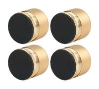 4 elevadores de muebles ajustables para cama, silla, sofá, mesa, almohadillas antideslizantes antivibración con reducción de ruido, altura de 2,7 cm a 4 cm, aleación de aluminio y silicona, color