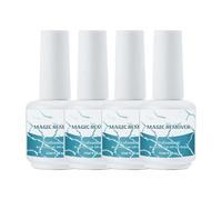 4 eliminadores de gel de 15 ml, quitaesmalte de uñas UV, sin necesidad de remojar o envolver, eliminador de gel para uñas de 3 a 5 minutos, fácil y rápido (4 unidades)