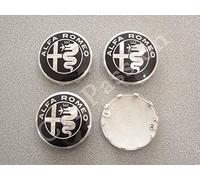 4 embellecedores para tapacubos negros de 60 mm originales