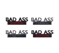 4 emblemas de la edición de Bad Ass, calcomanías de letras 3D para coche, divertidas calcomanías de metal para parachoques de coche, calcomanías de logotipo de coche, decoración universal para