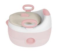 4 en 1 asiento de inodoro plegable infantil, maceta plegable para viajes, mini inodoro para niños, | ideal para viajes, niños y niñas, 34 x 39 x 27 cm (rosa)