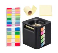 4 en 1 Cubo Sticky Note Holder, Multifuncional Memo Holder And Note Box, Pop-Up Note Dispenser With Colorful Index Stickers For Organized Paper Clips And Office Supplies