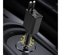 4 en 1 encendedor de cigarrillos USB C 120 W, 12 V/24 V, cargador rápido para coche, adaptador con cable tipo C, cargador de coche ultrarrápido, compatible con iPhone/Huawei