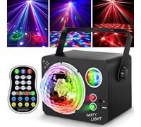 4 en 1 Luces de Discoteca Luces de Fiesta con Control Remoto de Música, Control de Sonido LED Estroboscópico de Escenario, 2M USB Cable Bolas para Fiesta de Cumpleaños, Halloween, Navidad