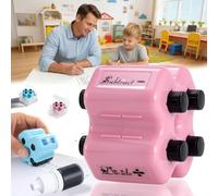 4 en 1 Math Roller Stamp for Kid,Addition Substraction Multiplication Division PracticeTool,Randomized Digital RollerStamp,Refillable Roller Digital Teaching Stamp for ClassroomHome Use,Fun MathGift