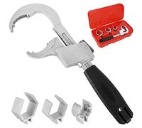 4 en 1 multifunción ajustable de doble boca llave, llave inglesa universal, llave inglesa, llave inglesa con 3 compartimentos para tarjetas, apertura de 80 mm, herramienta de reparación para