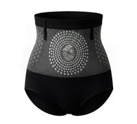 4-en-1 Pantalones cortos termogénicos Quema-grasa para mujeres - Pantalones cortos de cintura alta control del vientre y alivio del dolor de vientre;, Negro , XXL