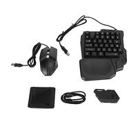 4 en 1 Paquete Combinado de Juegos Móviles, Teclado de Juego de Media Mano y Combo, Mouse, Convertidor y Soporte de Teléfono Ajustable, Medio Teclado para Juegos de Teléfono
