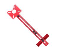 4 en 1 Router Edge Guide Jig - Aluminum Alloy Woodworking Circle Cutting And Slotting Template Adjustable Radius Router Router Circle Cutting Jig Metric Tool For Gabinete Hardware Gabinete Making
