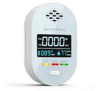 4 en 1 Termómetro Higrometro Digital para Interior, termómetro inteligente con pantalla HD y pantalla LCD, Termohigrómetro Medidor Profesional, termómetro de habitación con alarma acústica - blanco