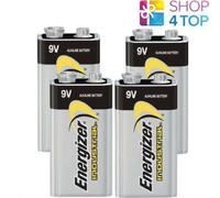 4 Energizer Alcalino 6LR61 batteries 9V Industrial E Bloque 6AM 6 MN1604 EN22 De