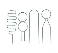 4 enrejados de metal para plantas trepadoras, marco de soporte de estacas de jardín irregulares de 34 x 10 cm, para vides, rosas, Hoya, decoración interior y exterior, dorado, negro y verde (verde)