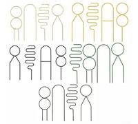 4 enrejados de metal para plantas trepadoras, marco de soporte de estacas de jardín irregulares de 34 x 10 cm, para vides, rosas, Hoya, decoración interior y exterior, dorado, negro y verde (dorado)