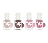4 esmaltes de uñas, esmalte de uñas rosa brillante, olor débil y manicura de larga duración