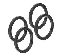 4 espaciadores universales de plástico para altavoces de coche, anillo adaptador de soporte, 145 mm de diámetro interior, hueco, negro, para altavoces de 6,5 pulgadas.