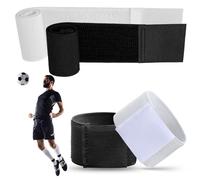 4 espinilleras antideslizantes para fútbol, con cierre de , para ciclismo, correr, hombre, mujer y niños, color negro y blanco