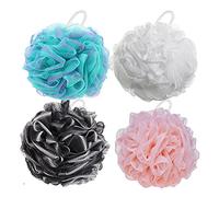 4 esponjas de baño de lufa para ducha, 60 g/pieza, de malla, exfoliante corporal, luffas de baño, para exfoliar la ducha