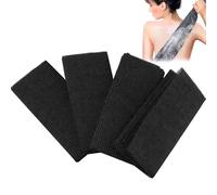 4 esponjas exfoliantes de red africana, color negro, esponja exfoliante, red exfoliante africana, malla exfoliante corporal, esponja exfoliante para la espalda, estropajo para el cuerpo de la ducha