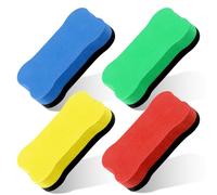 4 esponjas magnéticas para pizarras blancas, borrador de pizarra blanca de microfibra lavable a mano para rotafolio, tablón de notas, pizarra magnética, pizarra de escritura, pizarra blanca y pizarras