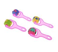 4 estilos para niños, rodillo de esponja, sellos de espuma, para manualidades, color rosa