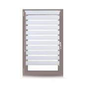 4 estores dobles 80x150cm sujeción fija Fácil montaje sin perforaciones blanco