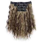 4 extensiones de cabello con clip, 12 pulgadas, corto, rizado, ondulado, trama de encaje invisible, postizos naturales suaves for mujeres (3.53 oz) Easy Installation and Removal(9H24#)