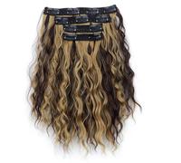 4 extensiones de cabello con clip, 12 pulgadas, corto, rizado, ondulado, trama de encaje invisible, postizos naturales suaves for mujeres (3.53 oz) Easy Installation and Removal(4H27#)