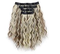 4 extensiones de cabello con clip, 12 pulgadas, corto, rizado, ondulado, trama de encaje invisible, postizos naturales suaves for mujeres (3.53 oz) Extensiones de Cabello(6H613#)