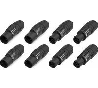 4 extremos de cable de entrada y salida NEUTRIK NAC3M-TRUE1-S y NAC3F-TRUE1-S de 20 A