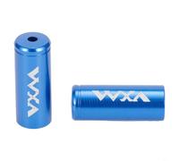 4 extremos de cable de freno y palanca de cambios de bicicleta de 4 mm/5 mm de aleación de aluminio para una fijación segura del cable y funcionalidad mejorada de la bicicleta (azul 4 mm)