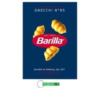 4 fideos barilla Pasta Gnocchi nº 85, 100% italiana, paquete de 500 g + llavero Beni Culinari gratis
