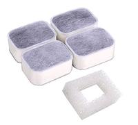 4 filtros de carbón activado y 1 filtro de espuma para dispensador de agua para mascotas, sin BPA