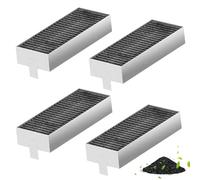 4 filtros de carbón activo, 193 x 75 x 35 mm, para campana extractora Bosch HEZ9VRCR0, Siemens Studioline HZ9VRCR0, para Gaggenau CA282111, Neff Z821VR0, Constructa CZ9VRCR0, accesorios