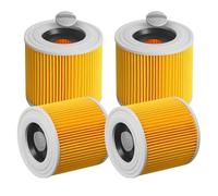 4 filtros de repuesto aspiradoras para karcher WD3 WD2 WD1 MV3 MV2 A K KNT NT SE VC, para Filtro aspiradora karcher con 6.414-552.0/6.414-772.0/6.414-547.0 y otros modelos