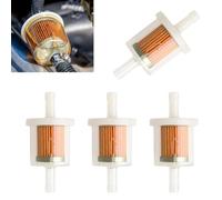 4 Filtros Gasolina Moto 8 mm, Filtro de Combustible Universal, Alta Precisión de Filtrado, Filtro de Óxidovde Hierro,Filtro de para Motor, Motocicleta, Scooter, Tractor