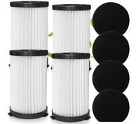 4 filtros para aspiradora MooSoo D600/D601, filtros para Clatronic BS 1306N, BS 1948 CB aspiradoras inalámbricas, piezas de repuesto con 4 esponjas, robot barredor, accesorios de limpieza