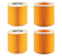 4 filtros para aspiradoras Kärcher WD3 WD2 MV3 MV2 A K KNT NT SE VC 4 filtros redondos 4 tornillos de cierre para alérgicos contra olores de polvo fino