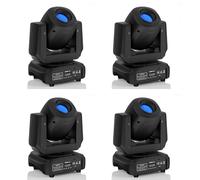 4 focos LED de 100 W para DJ, luz para fiestas, RGBW, 3 prismas, 8 colores, 8 gobos, luz de escenario para discoteca, bares, pista de baile, fiestas en casa, faros