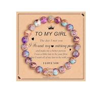 4 Frases Pareja Joyas Girls For Her Teen Girl Ideas Teenage 12 Year Old Birthday Friend Women Granddaughter Niece Easter Mensajes Pulsera Pareja Clásica Pulsera Frases Pulsera, talla única, Cristal