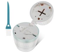 4 funciones Pill Cutter con acero inoxidable triturador de píldoras portátil Organizador compacto Pill Fiable Pill Incluye borradores de limpieza para pequeñas y pequeñas píldoras(azul)