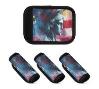 4 fundas antideslizantes para asa de equipaje, diseño de Lady Liberty Presidents Day Art