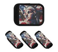4 fundas antideslizantes para asa de equipaje Lady Liberty Presidents Day Art