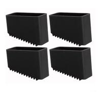 4 fundas antideslizantes para pies de escalera, almohadillas de goma resistentes para escaleras de extensión y plegables, diseño de clip sin herramientas para una mayor estabilidad, patas de seguridad