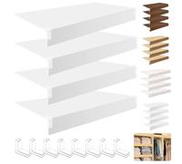 4 fundas de alambre de PVC para despensa de 44 x 18 x 2.5 pulgadas, forros extraíbles resistentes a la humedad para estantes de cocina y baño (no madera)