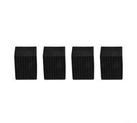 4 fundas de goma de tubo cuadrado para máquinas de fitness y patas de silla con ajuste oblicuo y colocación segura (40 x 40)