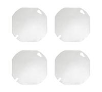 4 fundas de metal octágonos para cajas eléctricas, diseños resistentes de acero galvanizado, ideales para electricistas y entusiastas de las manualidades, cubiertas eléctricas de metal